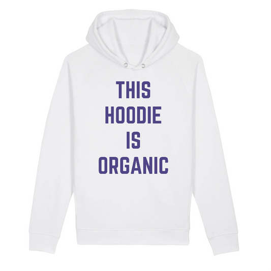 White organic hoodie