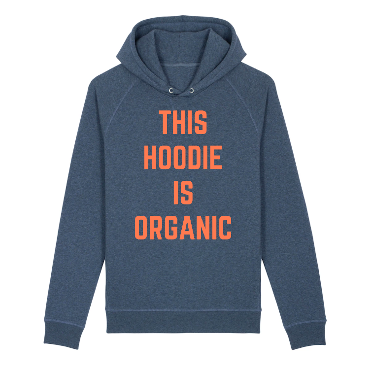 Indigo blue organic hoodie