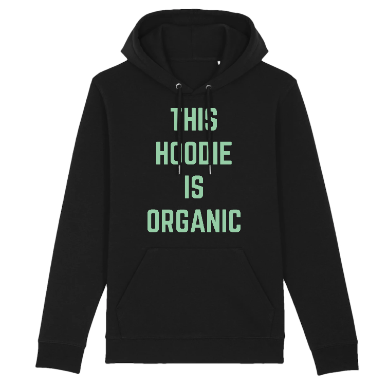 black organic hoodie