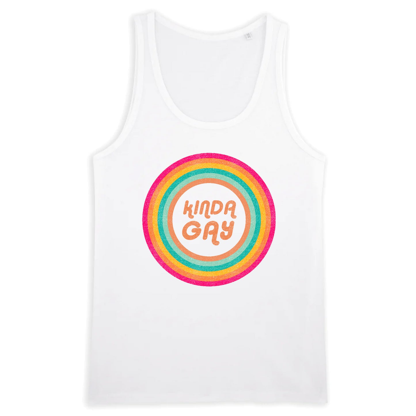 Kinda gay tank top for men with gay colors and perfect for the upcoming gay pride