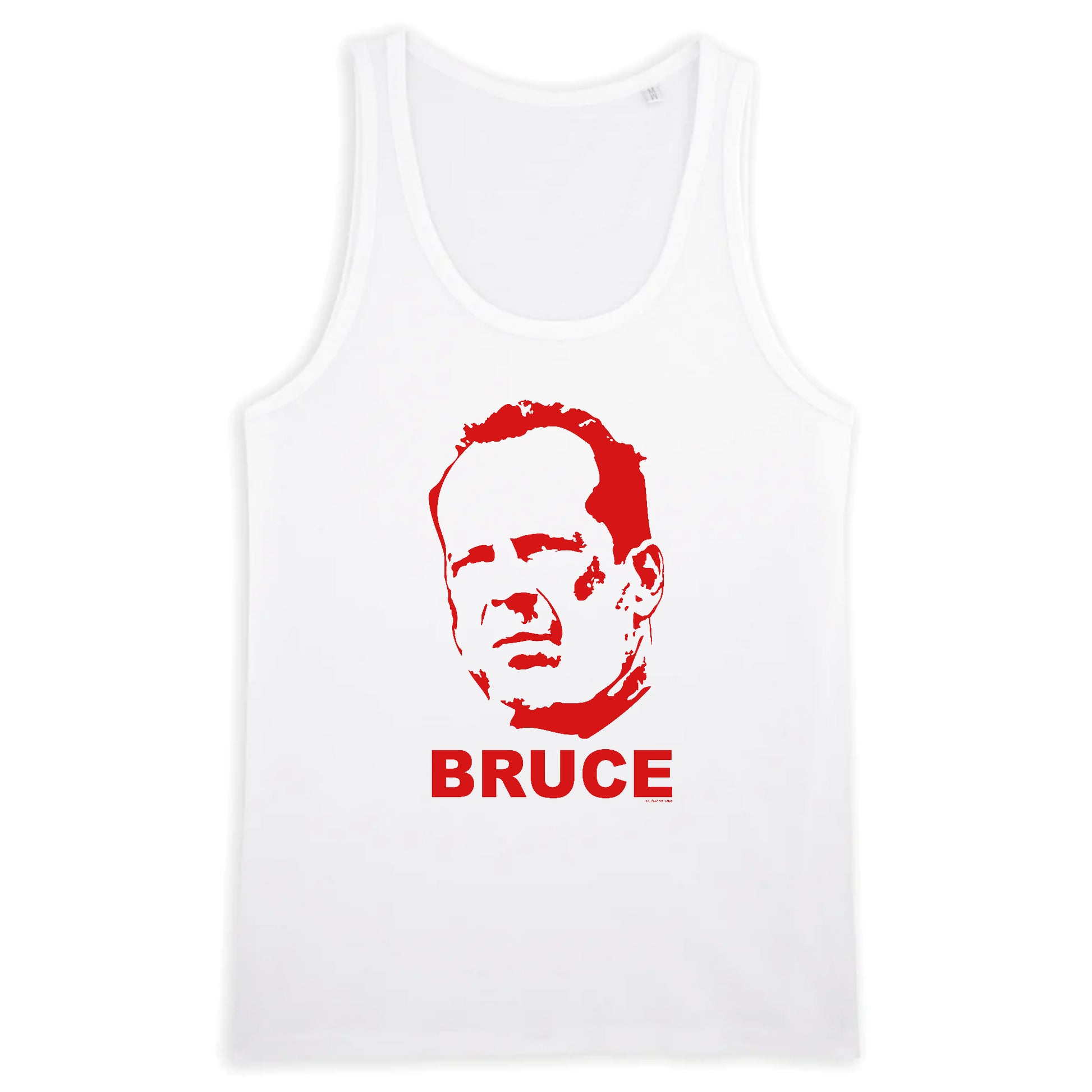 White Bruce Willis tank top